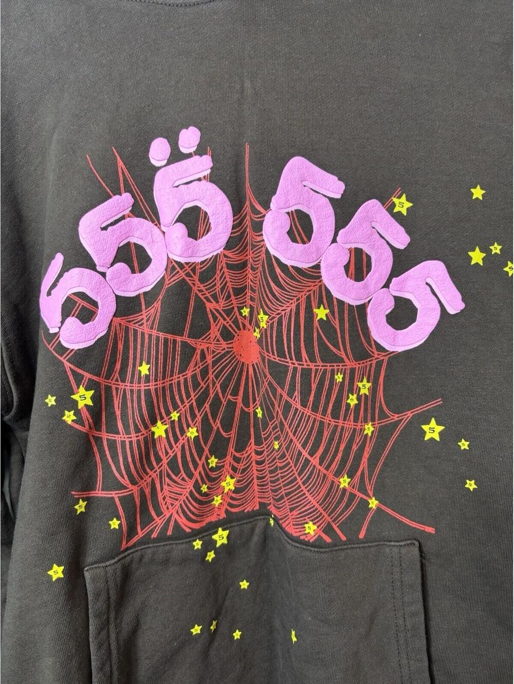 Size M - Sp5der Worldwide Hoodie Angel Number 555 Brown Pink Young Thug Sp5der. - Picture 2 of 9